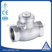 screwed end swing check valve stainless steel